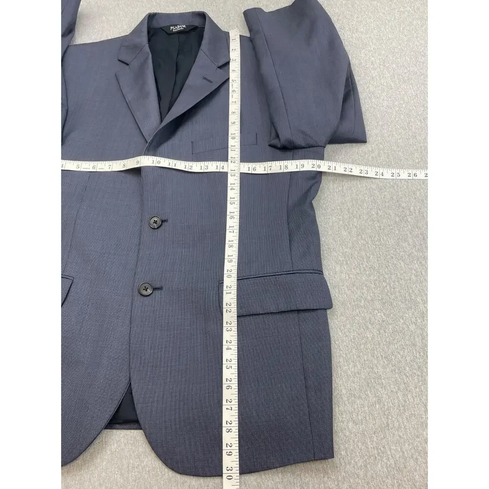 Jos A Bank Blazer Mens‎ 40S Blue 100% Wool 2-Button Traveler Lined Suit Jacket